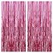 ExtraLarge Pink Backdrop 6.4x8 Feet, Pack of 2 - Pink Fringe Backdrop for Pink Party Decorations, Pink Foil Fringe Curtain, Pink Streamers, Pink Birthday Decorations